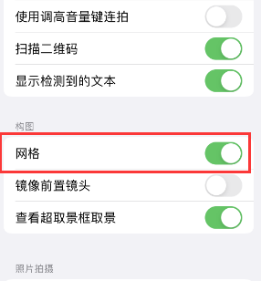 盐城苹果手机维修网点分享iPhone如何开启九宫格构图功能 